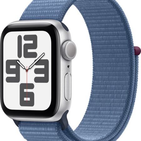 Alternative view of Apple Watch SE - 40mm - Silver Aluminium Case with Winter Blue Sport Loop