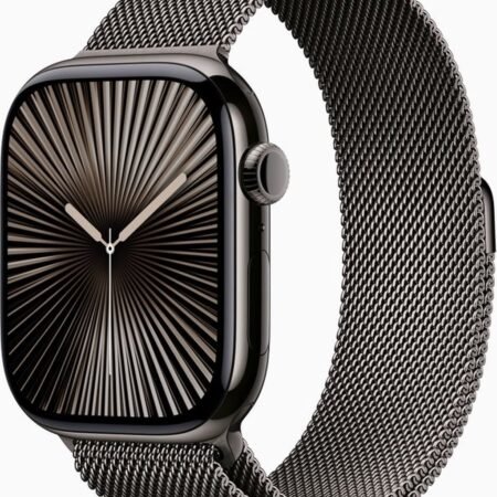 Apple Watch Series 10 - Wifi + 4G - 46mm - Slate Titanium Case met Slate Milanese band - S/M