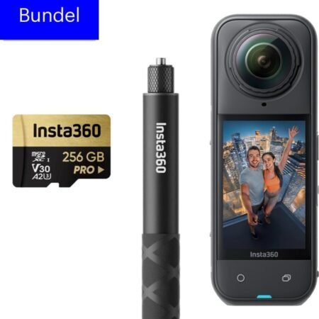 Insta360 X5 Starter bundel with a Selfie Stick+SD 256