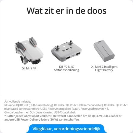 Alternative view of DJI Mini 4K drone - 10 km bereik - 31 min vliegtijd