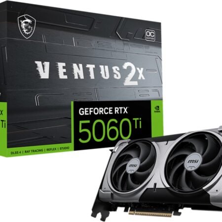 MSI NVIDIA GeForce RTX 5060 Ti 16G VENTUS 2X OC PLUS - 16GB - GDDR7 - PCIe 5.0 - 1x HDMI 2.1b - 3x DisplayPort 2.1a