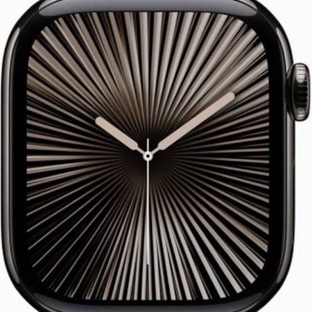 Apple Watch Series 10 - Wifi + 4G - 46mm - Natural Titanium Case met Natural Milanese band - M/L